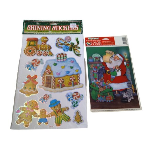 Christmas Window Clings Die Cuts Looney Tunes and More Vintage/Recent Lot CB3 - Picture 5 of 7